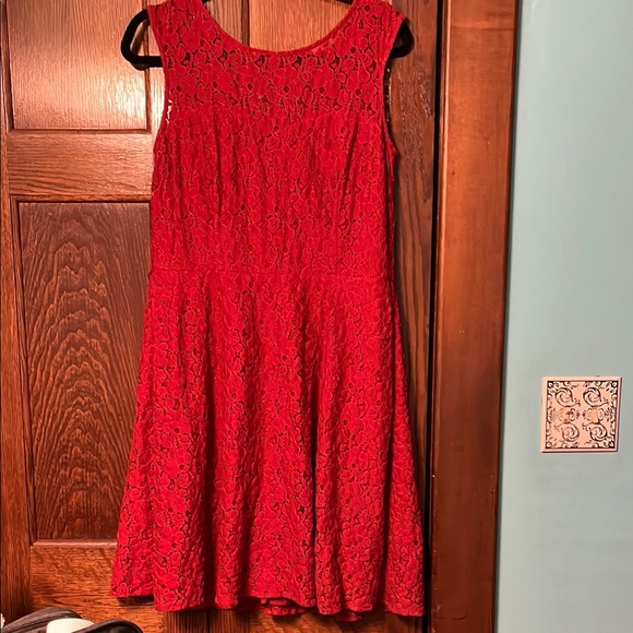 White House Black Market Dresses & Skirts - White House Black Market Red A-Line Mini Dress Sleeveless Scoop Neck